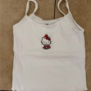 Aeropostale White Hello Kitty And Friends Ribbed Cami Tank